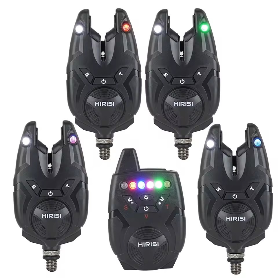 Hirisi Waterproof Carp Fishing Alarm Set Wireless Bite Alarm 1+4 Set S9 Control Bite Indicator Fishing Accessories