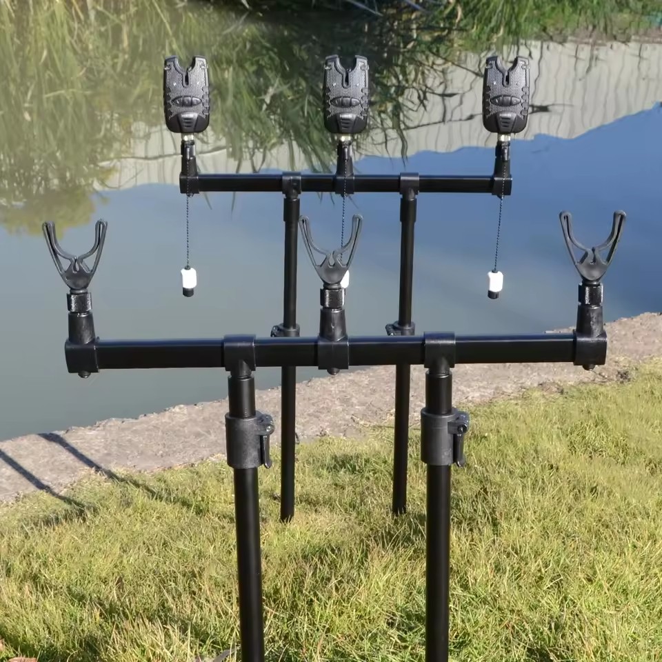 Hirisi Carp Fishing Rod Pod Holder for Fishing Alarms and Swingers Bank Stick Buzz Bar Carp Fishing Accessories