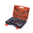 Car Repair Tools Socket Ratchet Wrench Set Plastic Case High Hardness Vehicle Maintenance Mechanical & Household Use