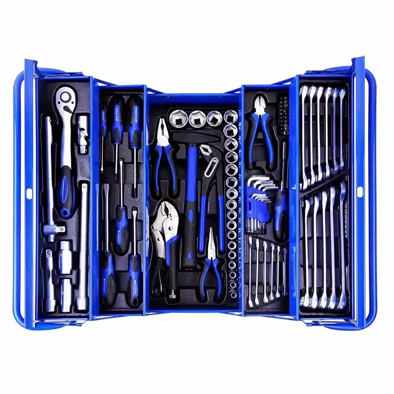 Hot Selling 86-Piece Car Hand Tool Kit with Hard Case Chrome Vanadium Steel Socket Wrench Set OEM 3-Year Warranty