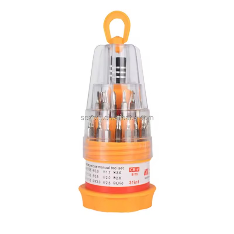 Chrome Plated 31 1 Mini Magnetic Combination Tool Screwdriver Set Industrial for DIY Repairing Watches