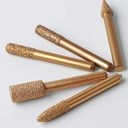20pcs Diamond Burr Carbide CNC Stone Carving Bits 6mm Shank 60mm Length OEM Vacuum Brazed for Granite Concrete Cutting