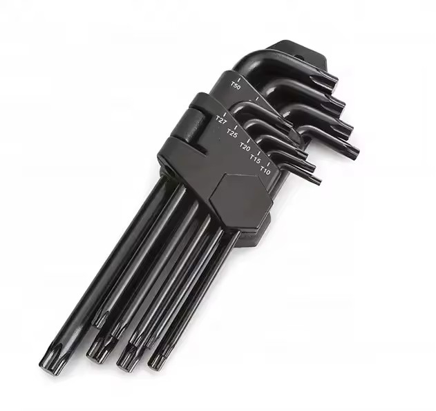 9 Pieces Long Arm Torx Hex Key Wrench Set