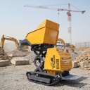 Super Low Price Customized 870kg Mini Dumpers Gasoline Powered Wheelbarrows Small Track Site Hydraulic Crawler Dumper