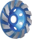 Hot Selling Double Wave Row Abrasive Stone Single Diamond Turbo Cup Grinding Wheels for Deburring Granite Marble Concrete