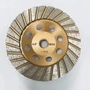 150mm 6inch Diamond Turbo Cup Grinding Wheel Steel Base Metal Bonding Agent Deburring Granite Marble Cured Concrete Aluminum