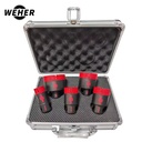 ARIX Diamond Hole Saw Set, 5 Pcs Brazed Drill Bits Set M14 with Aluminum Box Thread, Ideal for Marble Tile Glass