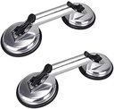 WEHER Factory 2 Claw Aluminum Alloy Vacuum Heavy Duty Glass Suction Cup Lifter Double Handle Locking Industrial Grade 150KG