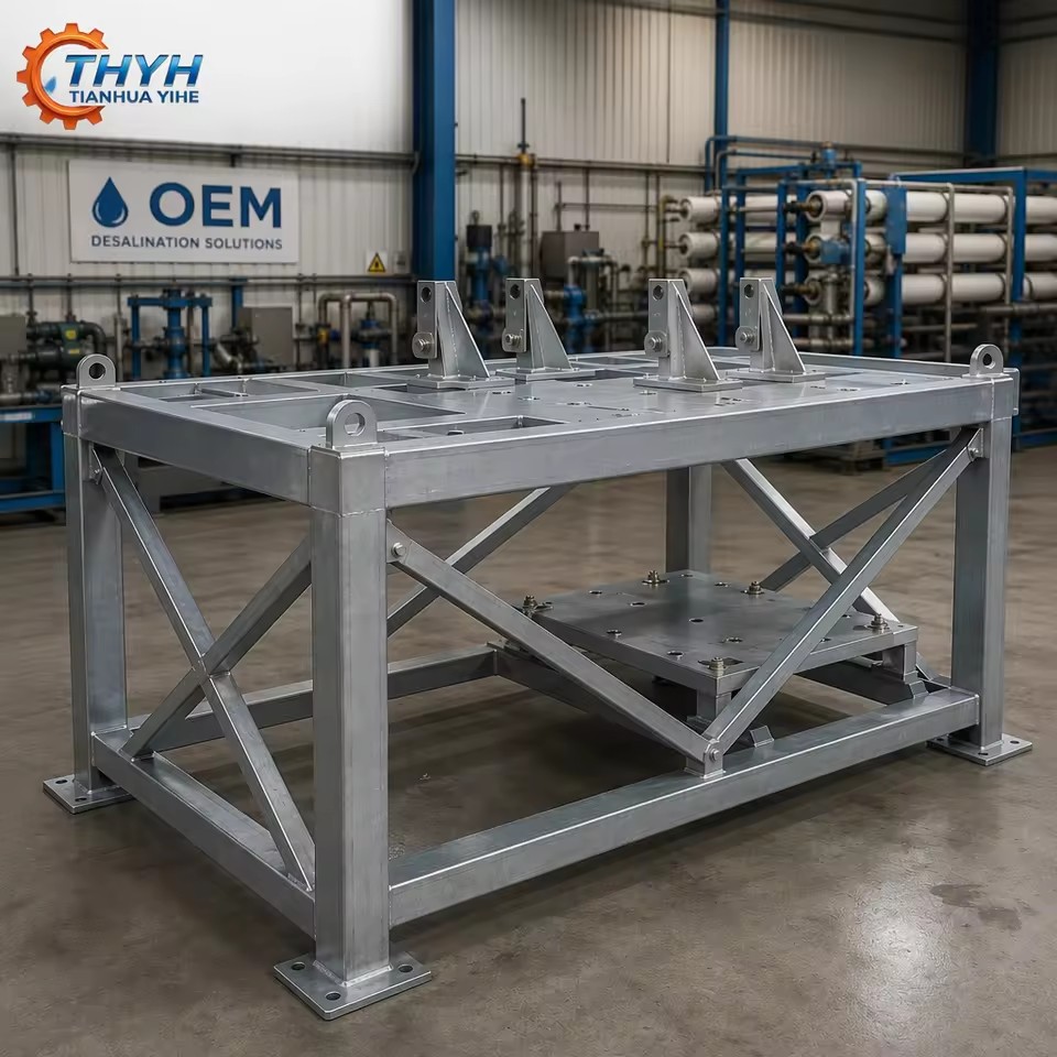 OEM Welded Desalination Equipment Support Platform | Hot Dip Galvanized S355JR Steel ISO 9001 for Industrial Process Equipment