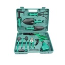10PCS Heavy Duty Carbon Steel Garden Tool Kit with Hard Case OEM Pruner Shovel Spray Pot for Home Flower Planting Trimming