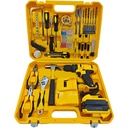 118-Piece Double Speed Impact Lithium Electric Drill Set Carbon Steel Hot Selling Power Tool Hard Case Factory Direct OEM DIY