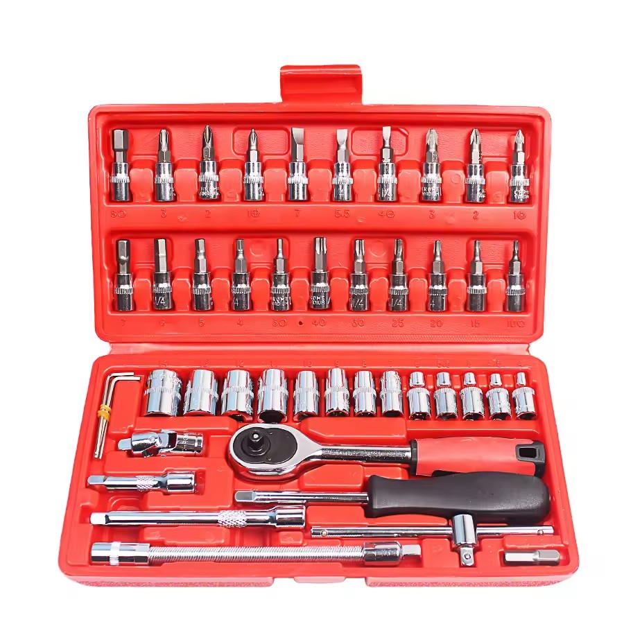 Factory Wholesale 46 Pcs Professional Multifunctional Car Repairs Socket Wrench Tool Set