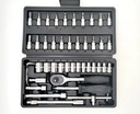 High Quality Multifunctional Chrome Vanadium Steel Wrench Socket 46pcs Repair Tools Set for Cars with Plastic Black Box