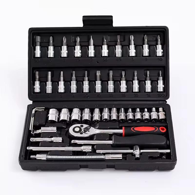 RYNEX High Quality Professional Mechanics Tools Kit 46pcs Driveratchet Wrench Combination Set