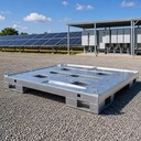 Welded SS304 Stainless Steel Photovoltaic Inverter Platform Base Hot Dip Galvanized Support Frame OEM/ODM Custom Fabrication