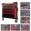 Carbon Steel Socket Wrench Set With Tool Cart Heavy Duty Auto Mechanical Repair Combination Hand Tools