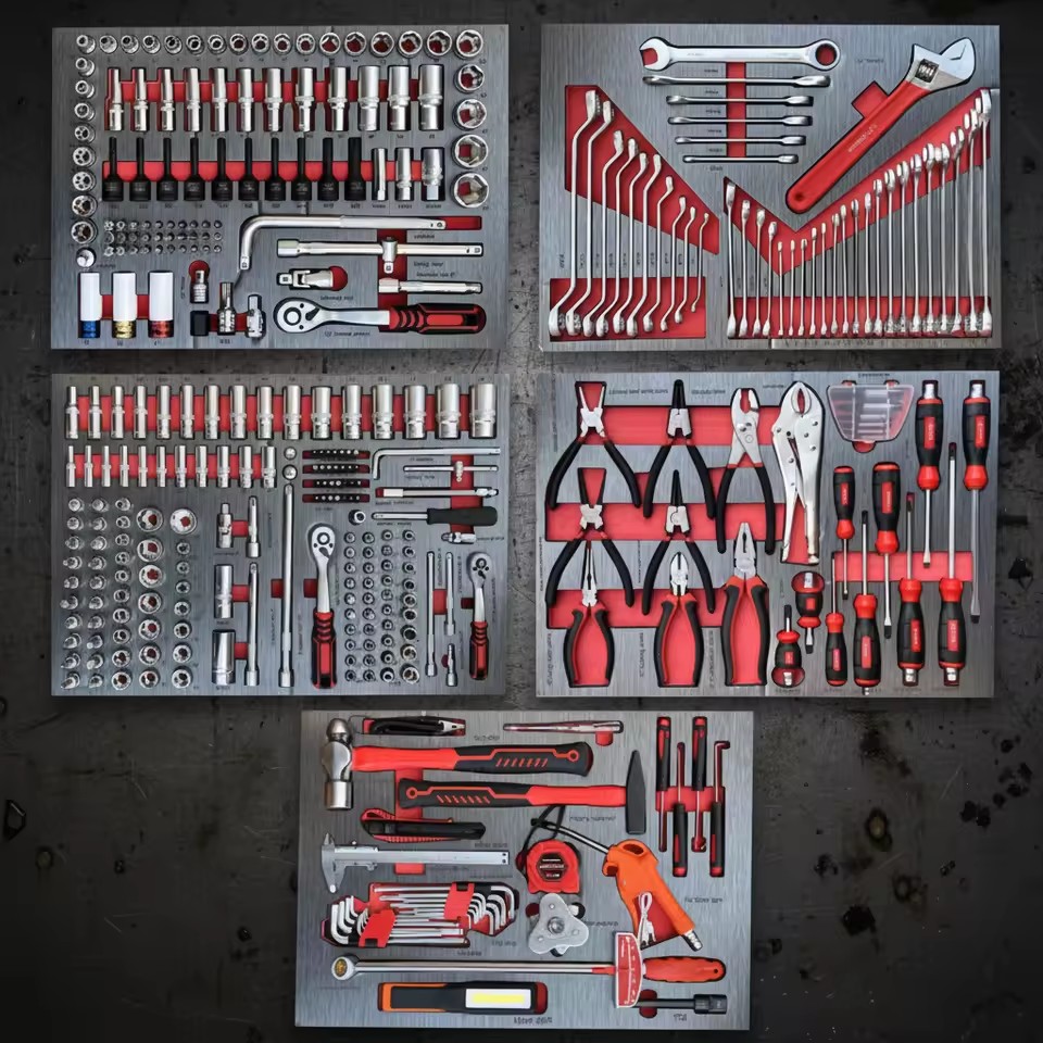 369Pcs Carbon Steel Auto Repair Tool Set With EVA Storage Box 72 Tooth Ratchet Wrench Socket Kit for Vehicle Maintenance