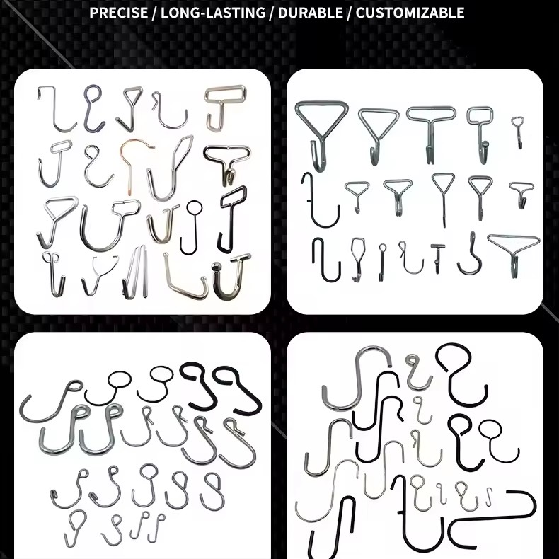 Custom Bent Wire Hook Stainless Steel J Hook Webbing Strap Storage Kitchen Hat Clothe Wardrobe Bag S Shape Plain Finish