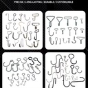 Custom Bent Wire Hook Stainless Steel J Hook Webbing Strap Storage Kitchen Hat Clothe Wardrobe Bag S Shape Plain Finish