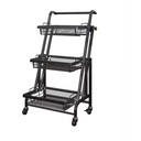 Dongguan Factory Wholesale 3-Tier Foldable Metal Multifunctional Kitchen Racks Corner Shelf Bathroom Wardrobe