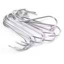 Custom Design 8 Inches Stainless Steel Butcher's Hook Meat Hook for Hanging Drying Butchering Smoking BBQ Grilling
