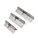 Auto Close Stainless Steel Spring Hinge Polished Finish 90° Static Angle Strong Rebound for Electrical Box & Chassis Cabinet