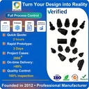 Custom Black Plastic Injection - Molded Parts for Industrial Use