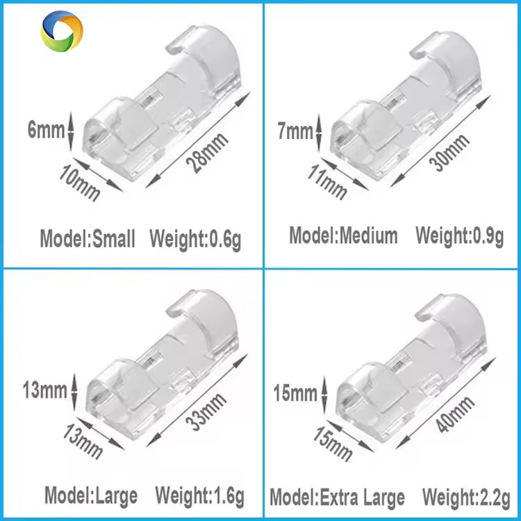 Transparent for 3M Adhesive Cable Clips Self-Adhesive Wire Organizer Clamps Home Office Electronics Damage Free Cable Moulds