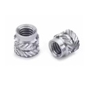 High Tolerance CNC Turned Stainless Steel Rivet Nuts M2-M8 Heat Set Threaded Knurled Inserts for Plastic Assembly