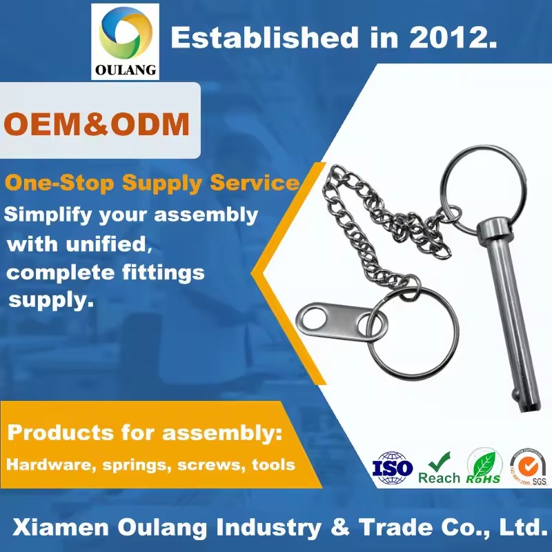 Manufacturer Stainless Steel Detent Pin Lanyard Safety Lock Spring Gym Hardware Plain Finishing Compression Extension Load