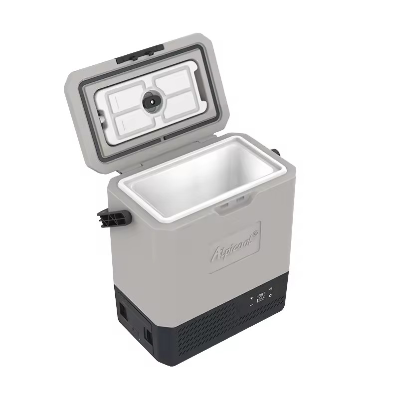 Mini Plastic Compressor Car Freezer Refrigerator Solar Battery Rechargeable Portable 12V Cooler Box