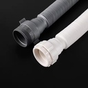 Multi-featured Flexible White Plastic Sewer Pipe for Kitchen Use 1-1/2 and 0.8 M Sizes