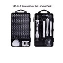 115-Piece Precision Screwdriver Set Professional Hand Tool Kit Steel Magnetic Torx Phillips Bits Interchangeable Bits for iPhone