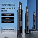Multi-function Utility Knife SK2 Black Blade Heavy Duty Box Cutter Wallpaper Paper Cutting Knife with Blade Storage Case