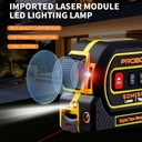 4-in-1 Industrial Grade 60m Laser Tape Measure with Cross Line & Magnetic Alignment Flashlight IP54 Waterproof 3mm Accuracy