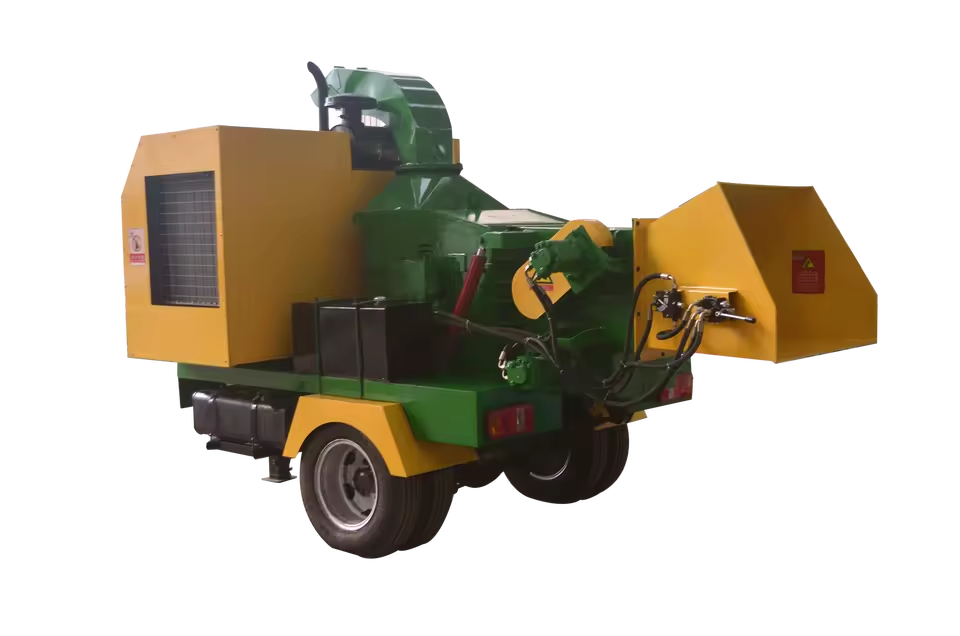 Portable Wood Chipper with Motor & Engine 22t/h Capacity 19-20mm Granularity High Productivity