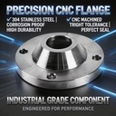 Stainless Steel Flange CNC Machined Welded Structure Polished Surface Custom Industrial Hardware for Chemical Accessories