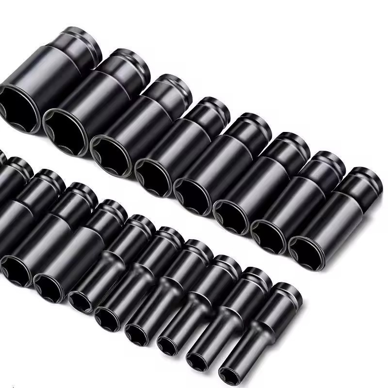 Hot Carbon Steel 150mm Electric Wrench Sleeve Extended Hexagonal Sleeve Set Pneumatic Power Tool Accessories