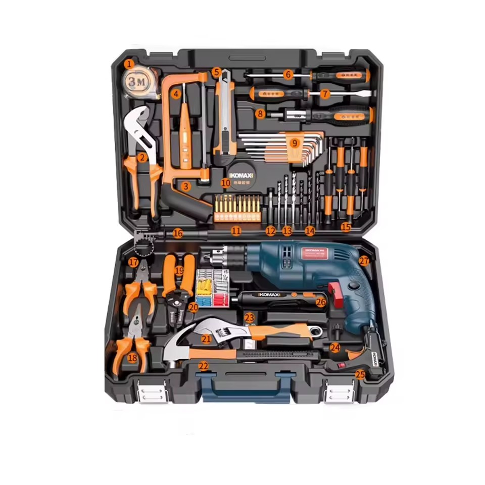 Portable and Durable Hand Repair Tool Kit for Automobile CR-V Steel Socket Set Including Ratchet for Home Use