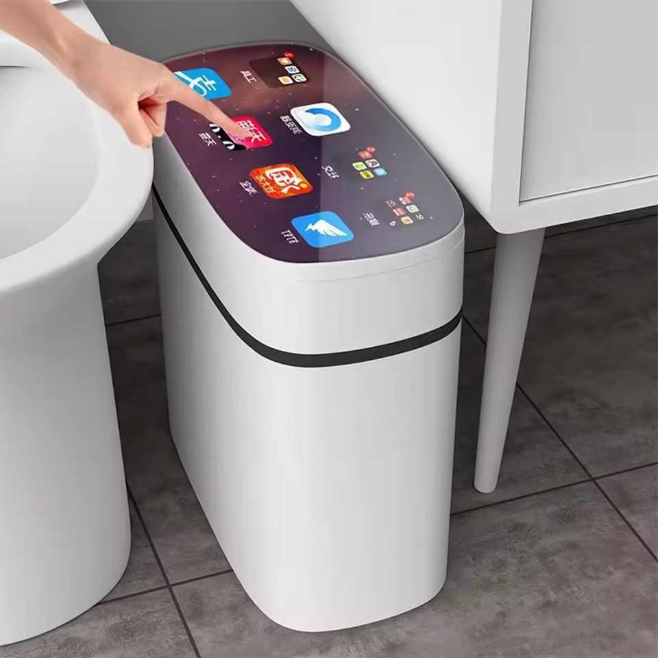16L Plastic Trash Can New Electric Intelligent Automatic Sensor Touchless Smart Trash Bin Factory Wholesale Standing