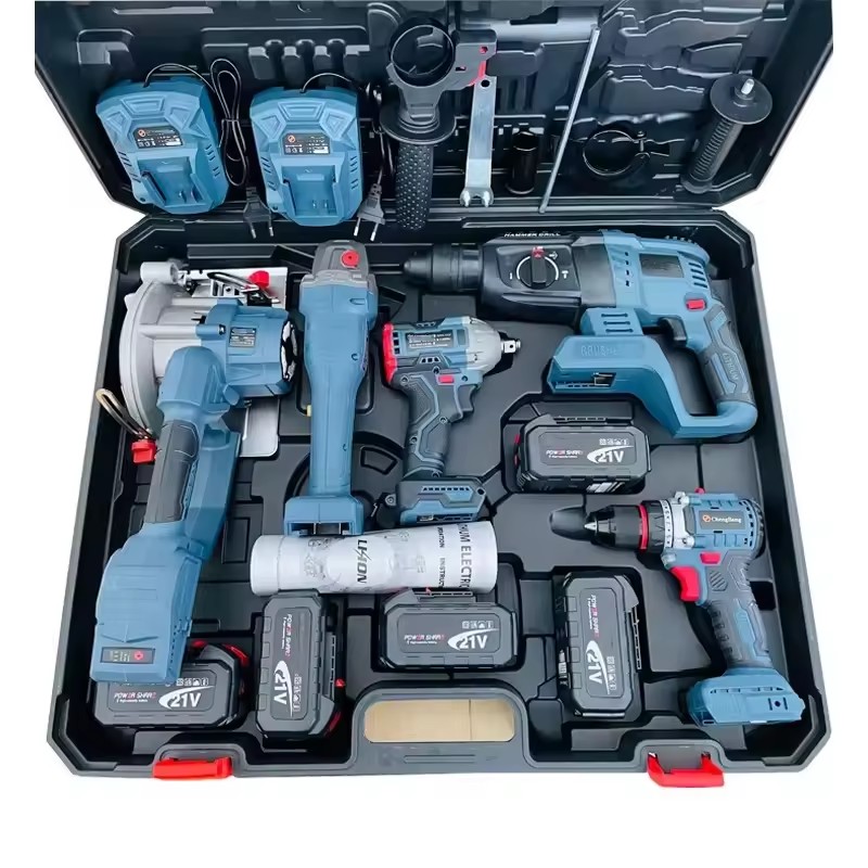 Power Tool Kits Electric Hammer Impact Drill Brushless Angle Grinder Cordless Wrench Portable Circular Saw Combination Tool Set