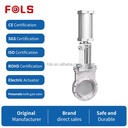 Pneumatic SS316/SS304 Flange Knife Gate Valve, Double Sided Seal, DN50~1200, Mud Sand Gravel Use