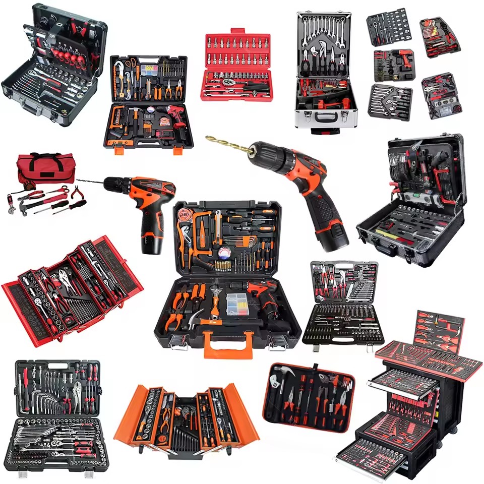 RT Tools High Quality Cordless Power Tool Combo Kit Plastic Cabinets and Wrench Sets Hand Source OEM Customization Available