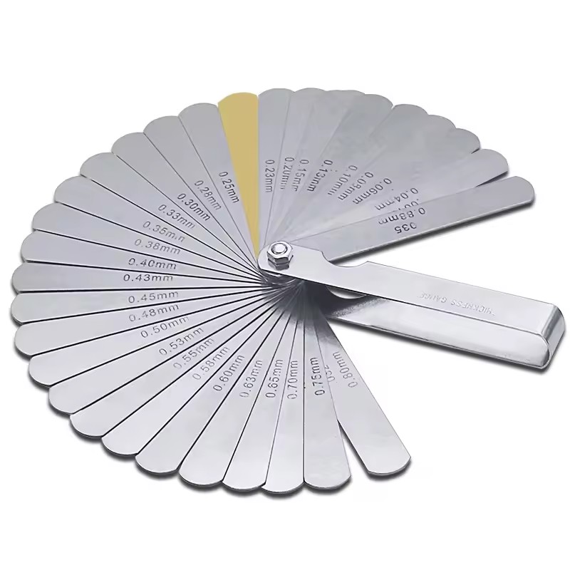 32 Blades Metric Feeler Gauge High Precision 0.04-0.88 Thickness Gages Gap Filler Feeler Gauges Measuring Tool Plug Feeler