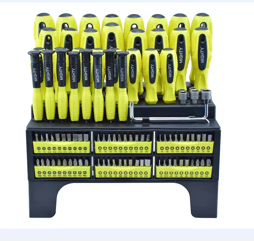 SOLUDE 100pcs Hand Tool Sets Tool Set with Screwdriver and Precision Screwdrivers and Inserts and Socket Rod