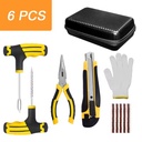Wholesale 6pcs Tyre Repair Kit Steel Emergency Compact Tubeless Tyre Puncture Repair Kit for Motorcycle