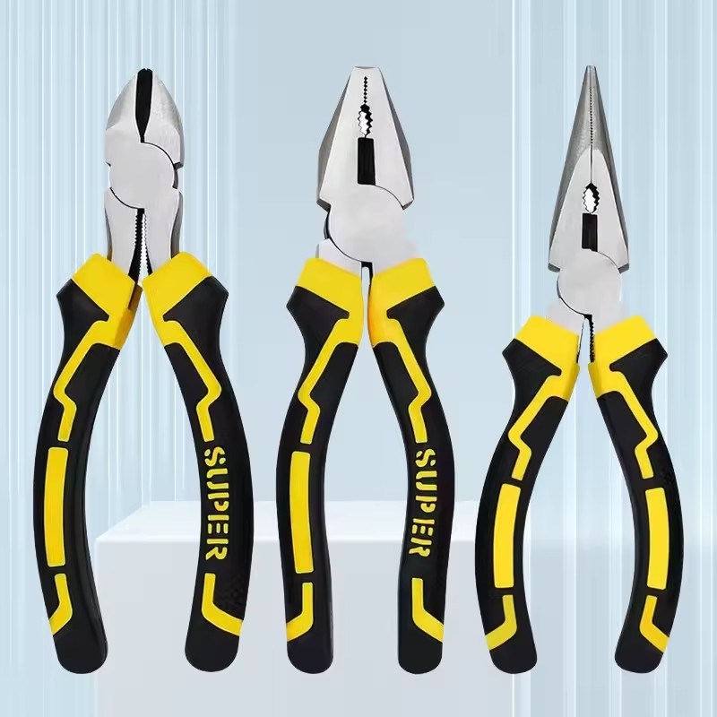 8-Inch Cast Iron Chrome Molybdenum Steel Wire Cutters Combination Multi-Function Needle-Nose Pliers Electrical OEM