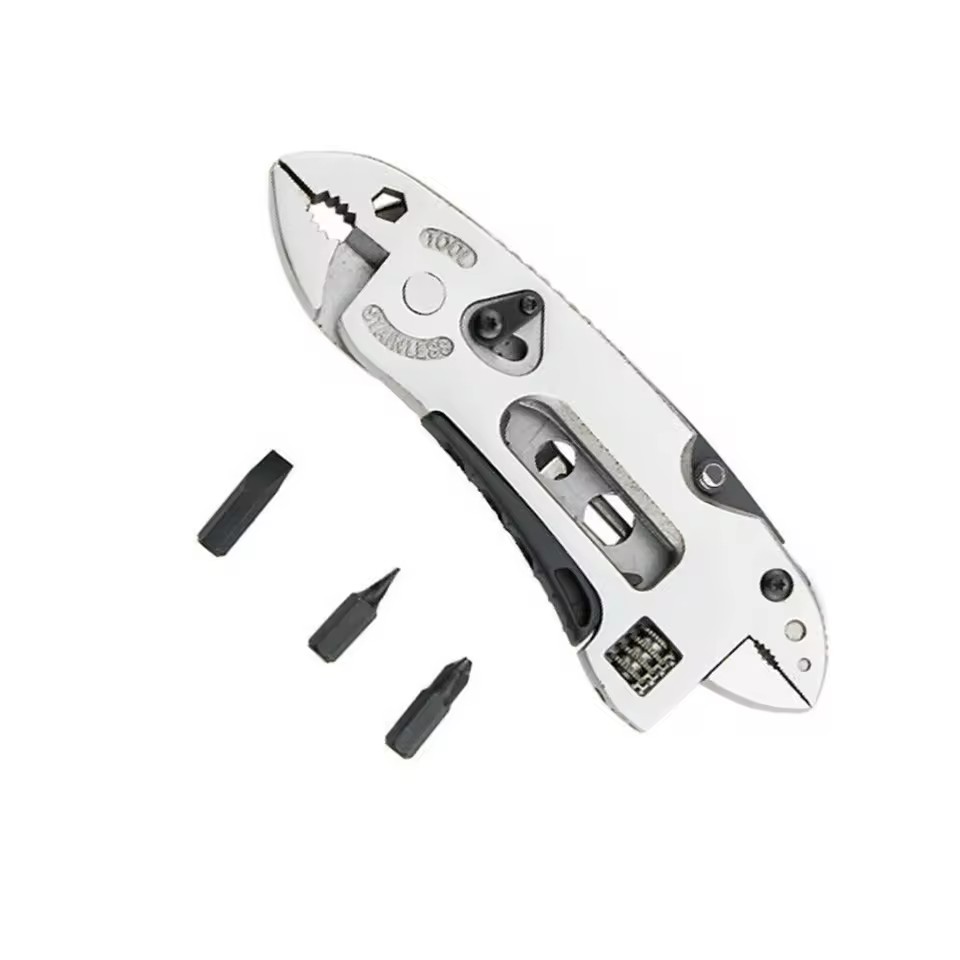 Cross-border Mini Outdoor Camping Multi-functional Wrench Folding Screwdriver Pliers Tool Set 45#Steel Stripping Function