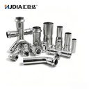 Sanitary Double Clamp Elbow SS304 DN20 High-Pressure Resistant Corrosion-Resistant Stainless Steel Pipe Fitting for Food