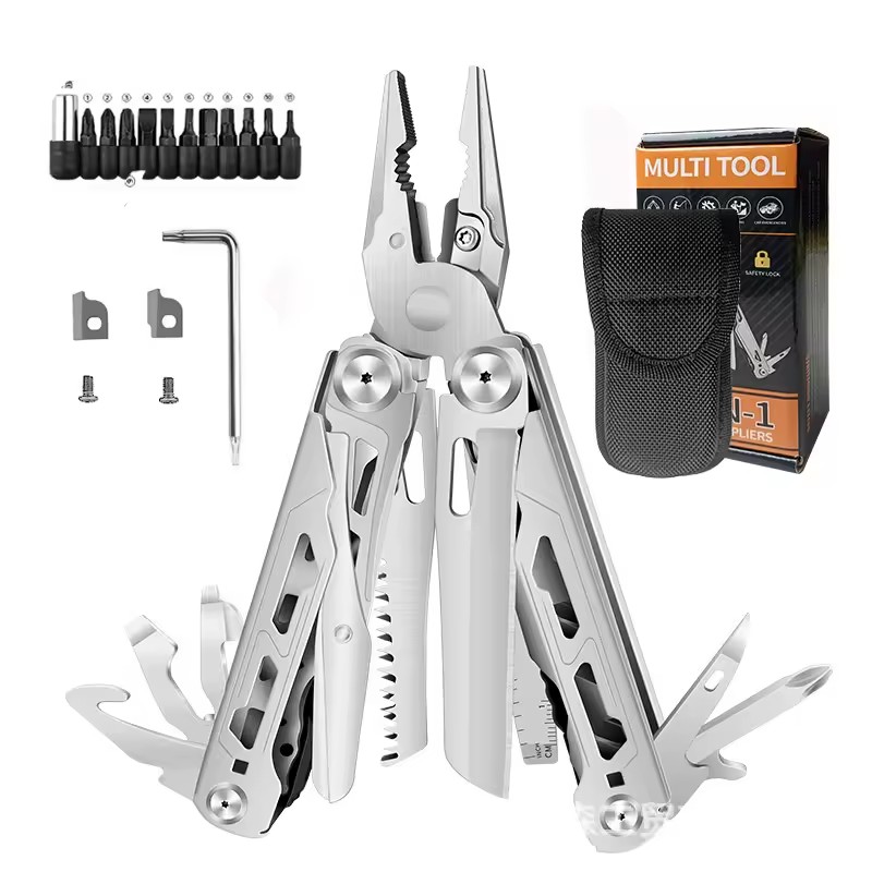 Source-factory Industrial Multi-function Tool 28-in-1 Outdoor Cast Steel Folding Pliers Camping Tactical Use Vehicle-mounted